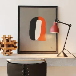 Lampe Gras No205 - Rund - Svart sokkel