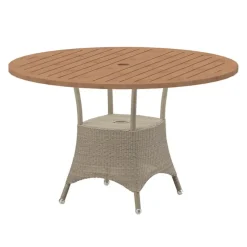 Lansing Table 120 cm - Taupe/Teak