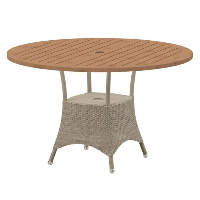 Lansing Table 120 cm - Taupe/Teak