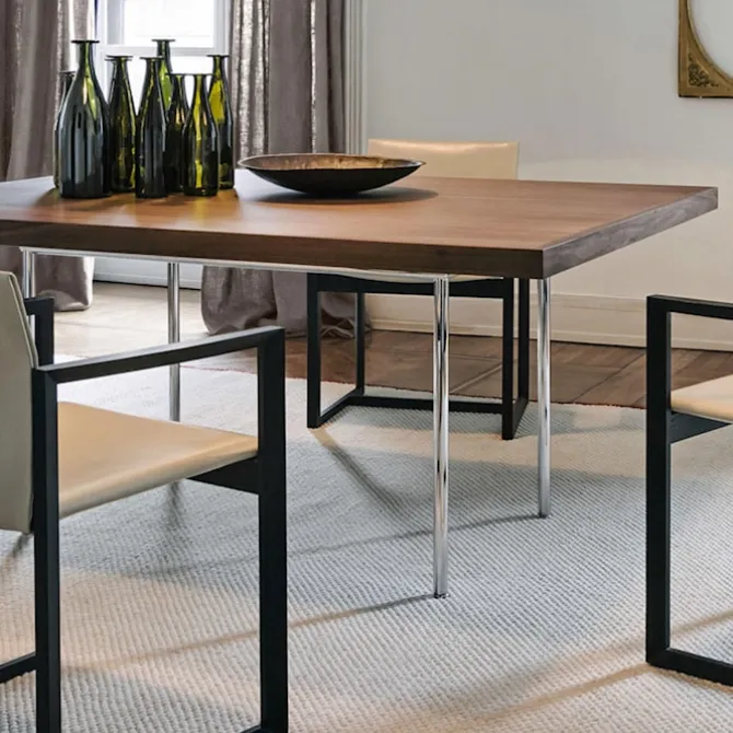 LC12 La Roche bord Chrome Steel Base 120 X 80 cm