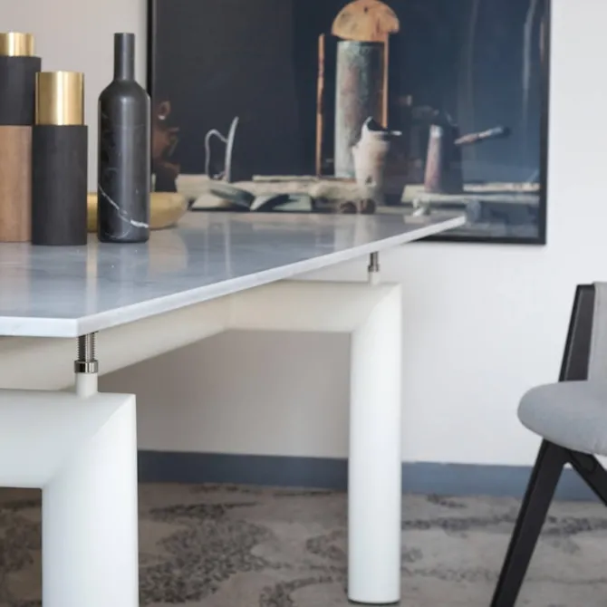 LC6 table tube d'avion Marquina Marble 225 X 85 cm
