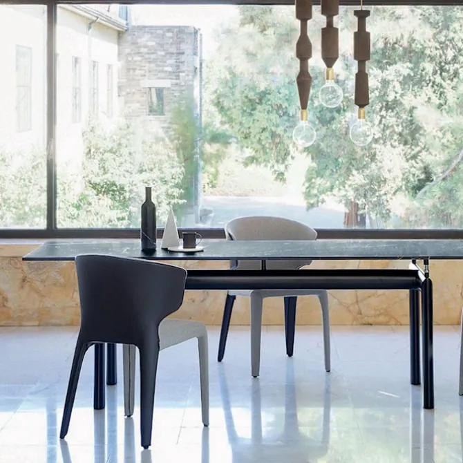 LC6 table tube d'avion Marquina Marble 225 X 85 cm