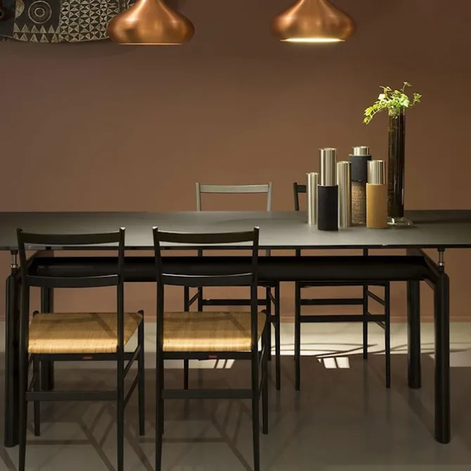LC6 table tube d'avion Marquina Marble 225 X 85 cm
