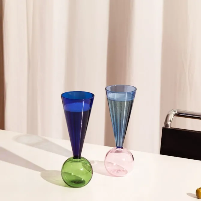Le Duo Bubbles celebration champagneglass 2-pakning