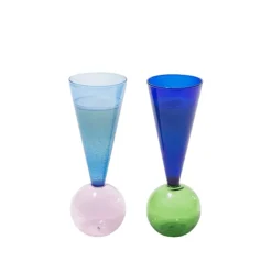 Le Duo Bubbles celebration champagneglass 2-pakning