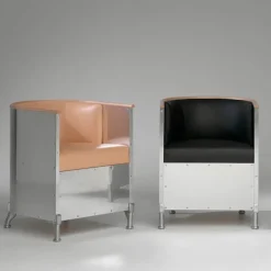 Lenestol i aluminium Polert aluminium
