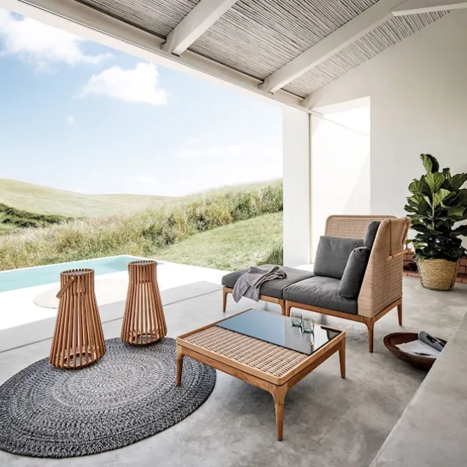 Lima Coffee Table with Glass Table Top