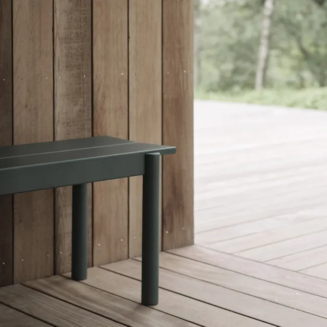 Linear Steel Bench 110 cm