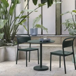 Linear Steel Café Table Ø 70 h