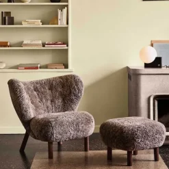 Little Petra Pouf Walnut