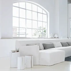 Log Side Table - Bianco