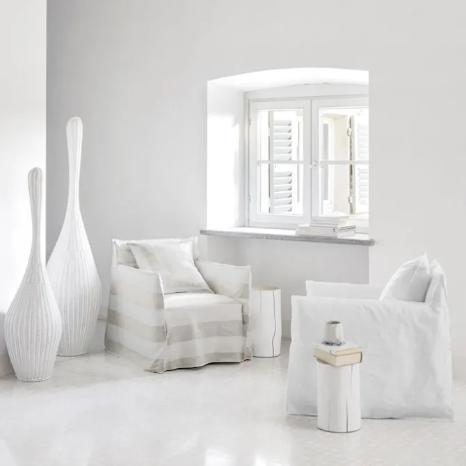 Log Side Table - Bianco
