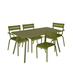Luxembourg spisegruppe bord & 4 karmstoler