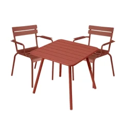 Luxembourg spisegruppe firbent bord & 2 karmstoler