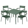 Luxembourg spisegruppe firbent bord & 4 karmstoler
