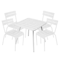 Luxembourg spisegruppe firbent bord & 4 stoler