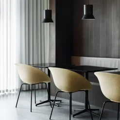 Mat Armchair Black Steel