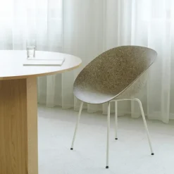Mat Armchair Cream Steel