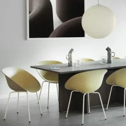 Mat Armchair Cream Steel
