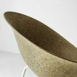 Mat Armchair Cream Steel