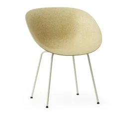 Mat Armchair Cream Steel