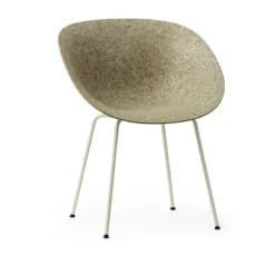 Mat Armchair Cream Steel
