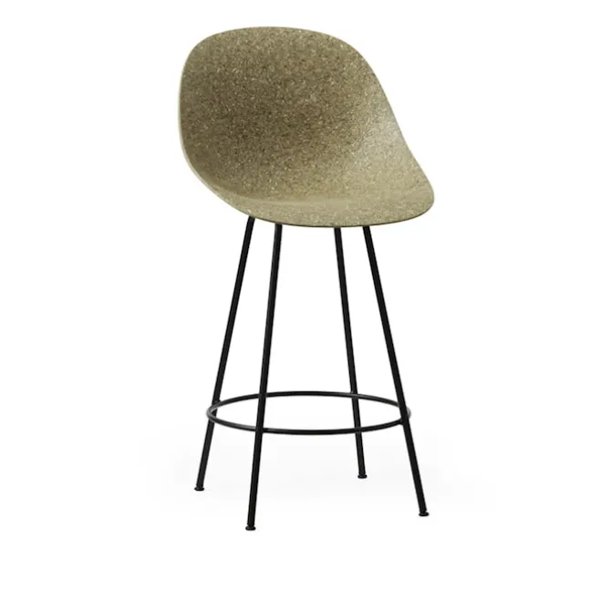 Mat Bar Chair 65 cm Black Steel