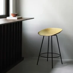 Mat Barstool 65 cm Black Steel