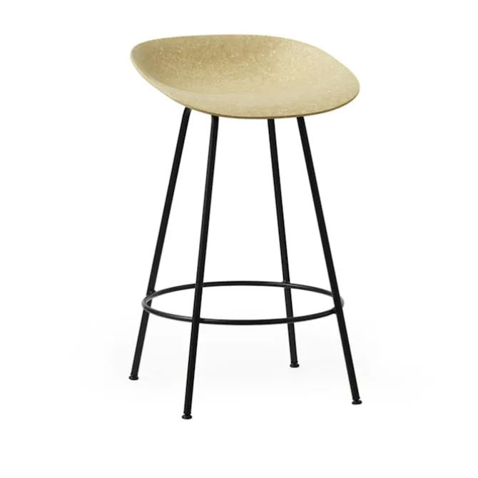 Mat Barstool 65 cm Black Steel