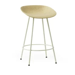 Mat Barstool 65 cm Cream Steel