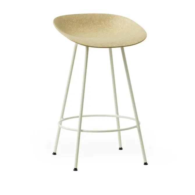 Mat Barstool 65 cm Cream Steel