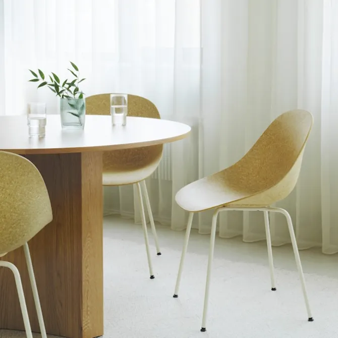 Mat Chair Cream Steel