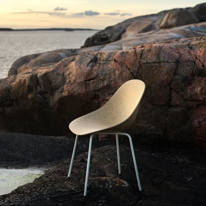 Mat Chair Cream Steel
