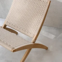 MG501 Outdoor Cuba Chair, Ubehandlet teak/Charcoal 1402