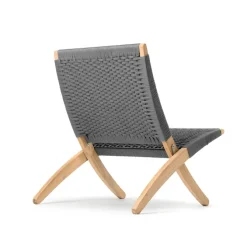 MG501 Outdoor Cuba Chair, Ubehandlet teak/Charcoal 1402