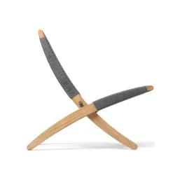 MG501 Outdoor Cuba Chair, Ubehandlet teak/Charcoal 1402