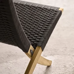MG501 Outdoor Cuba Chair, Ubehandlet teak/Charcoal 1402