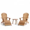 Midsummer round side table & 2 lounge chair with footstool