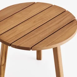 Midsummer round side table & 2 lounge chair with footstool