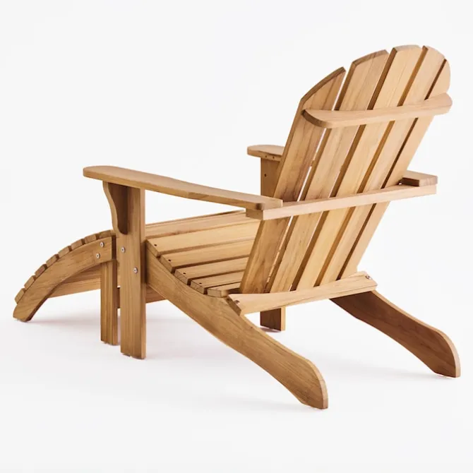Midsummer round side table & 2 lounge chair with footstool