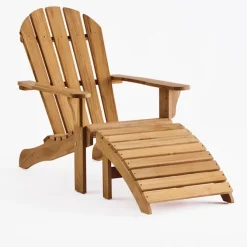 Midsummer round side table & 2 lounge chair with footstool