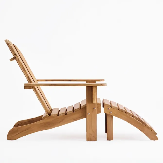 Midsummer round side table & 2 lounge chair with footstool