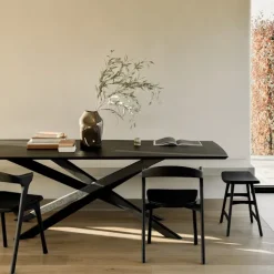 Mikado Dining Table Black Oak