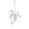 Monkey Chandelier Lamp, White