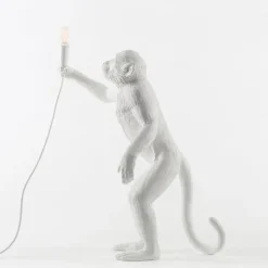 Monkey Lamp Standing White