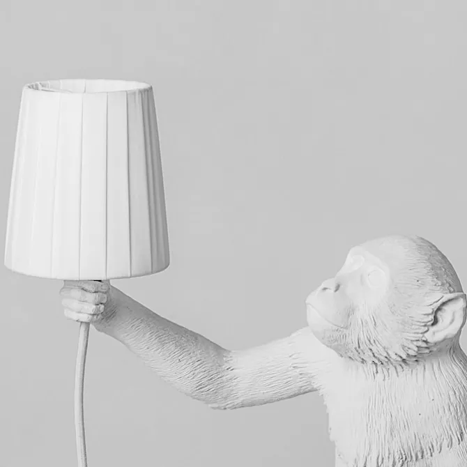 Monkey Lampeskjerm - Hvit