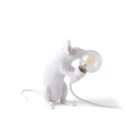 Mouse Lamp Sitting - White