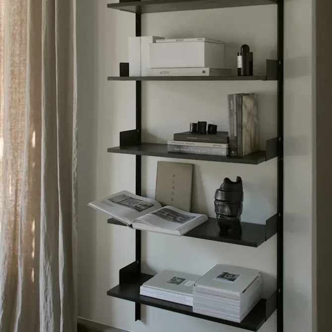 New Works Wall Shelf 190 - Black Ash/Black
