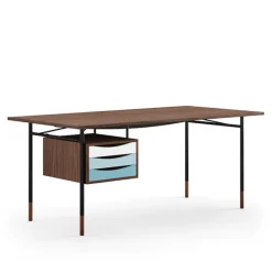 Nyhavn skrivebord 190 cm Cold med skuffer