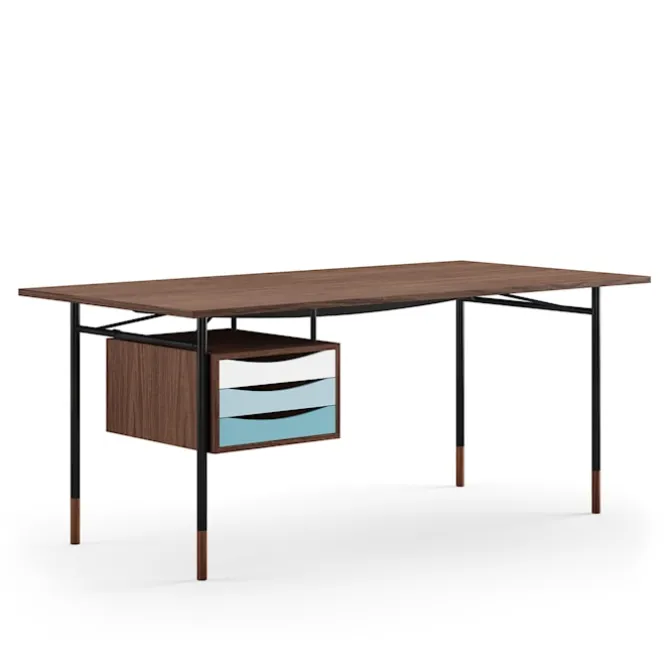 Nyhavn skrivebord 190 cm Cold med skuffer